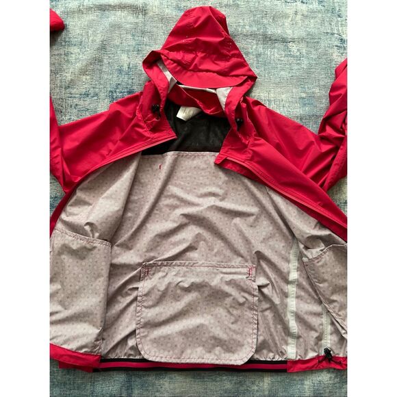 Baleaf Rose Red Waterproof Cycling Rain Jacket W Hideaway Hood XL - Picture 6 of 9